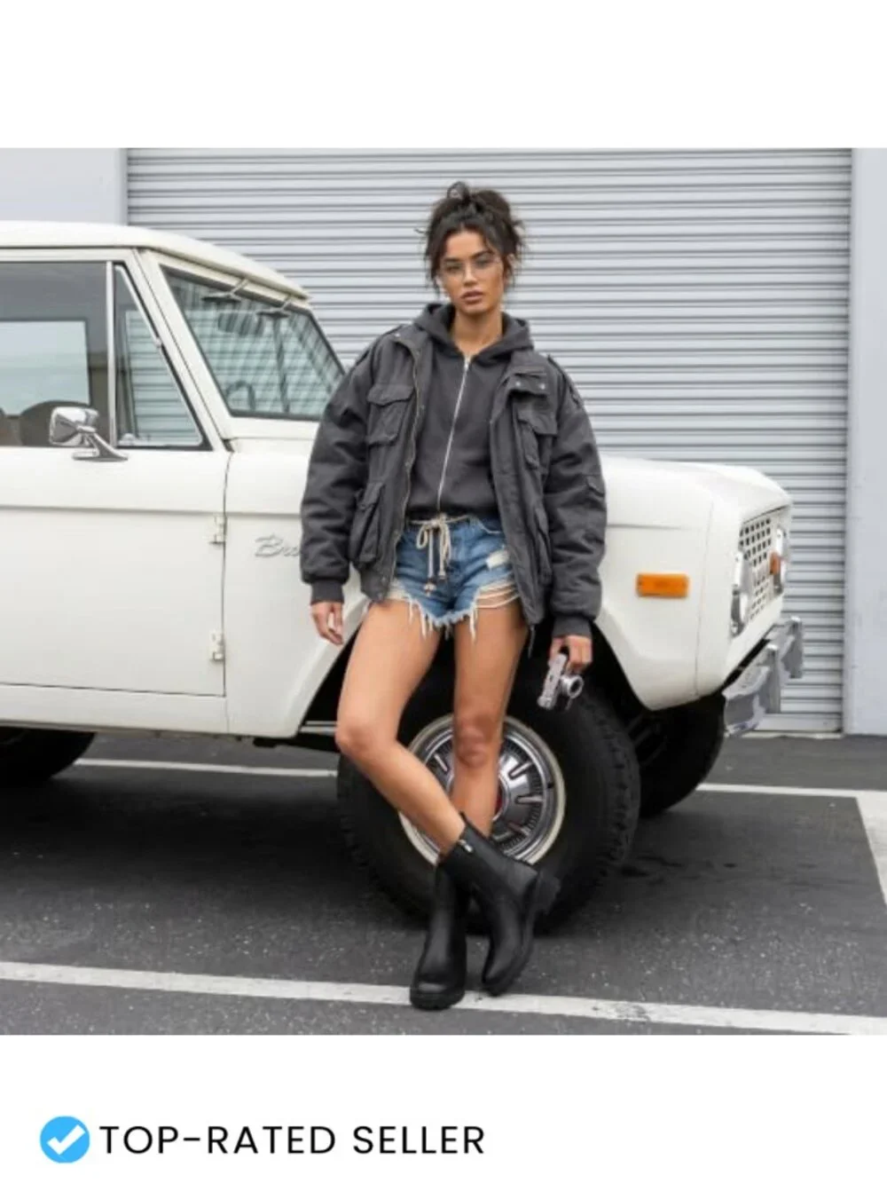 Faux Leather Round Toe Ankle Boots with Chunky Heel Lug Sole